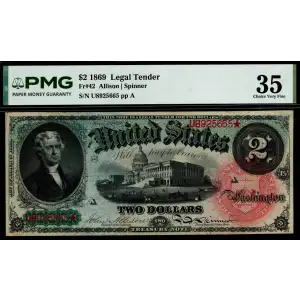 $2  Large Red Legal Tender Issues 42