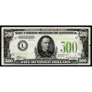 1934 $500 L00019571A