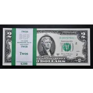 $2 2017-A. Green seal Small Size $2 Federal Reserve Notes 1941-B*