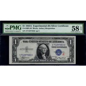 $1 1935-A blue seal. Small Silver Certificates 1609 (2)