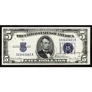 1934-D $5 S03445461A