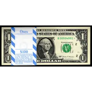 $1 2017A Green seal. Small Size $1 Federal Reserve Notes 3005B*