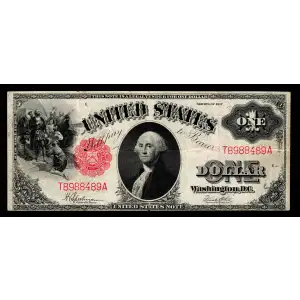 $1 1917 Small Red, scalloped Legal Tender Issues 37