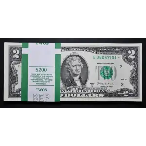 $2 2017-A. Green seal Small Size $2 Federal Reserve Notes 1941-B*