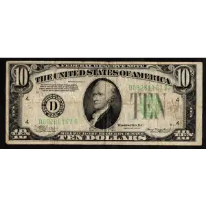 $10 1934-A.  Small Size $10 Federal Reserve Notes 2006-D (2)