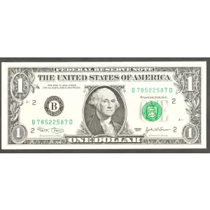 $1 2003 Green seal. Small Size $1 Federal Reserve Notes 1928-B