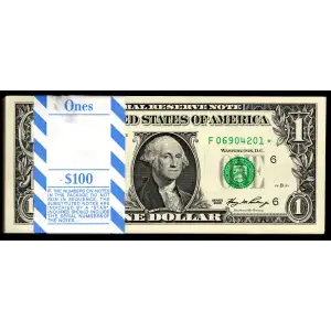 $1 2006 Green seal. Small Size $1 Federal Reserve Notes 1933-F*