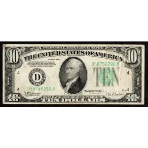 $10 1934-C.  Small Size $10 Federal Reserve Notes 2008-D (2)