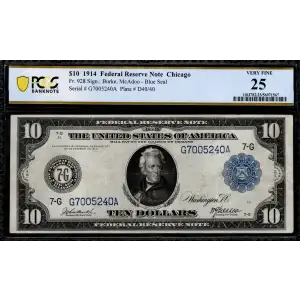 $10 1914 Blue Seal Federal Reserve Notes 928 (2)