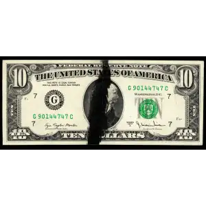 $10 1977-A. Treasury seal. Small Size $10 Federal Reserve Notes 2024-G