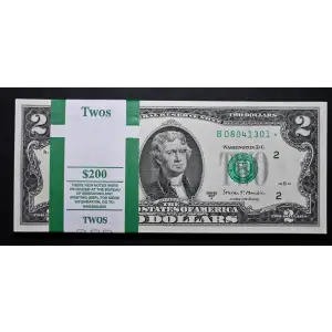 $2 2017-A. Green seal Small Size $2 Federal Reserve Notes 1941-B*