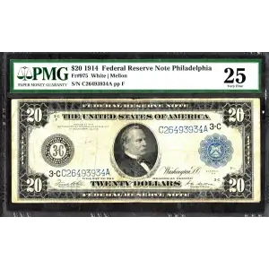 $20 1914 Blue Seal Federal Reserve Notes 975