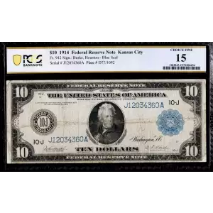 $10 1914 Red Seal Federal Reserve Notes 942