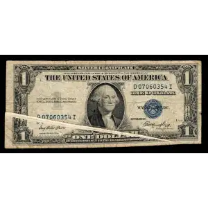 $1 1935-E blue seal. Small Silver Certificates 1614