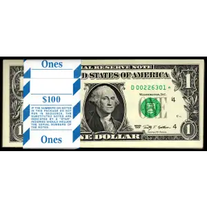 $1 2009 Green seal. Small Size $1 Federal Reserve Notes 3000-D*