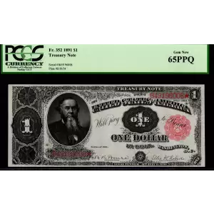 $1 1891 Small Red Treasury or Coin Notes 352 (2)