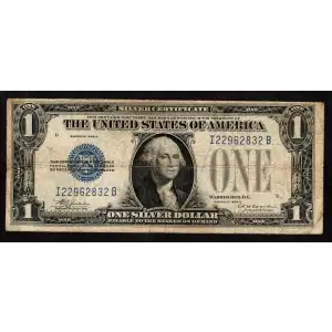 $1 1928-D blue seal. Small Silver Certificates 1604