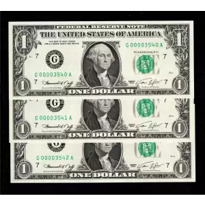 $1 1974 Green seal. Small Size $1 Federal Reserve Notes 1908-G