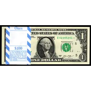 $1 2013 Green seal. Small Size $1 Federal Reserve Notes 3002-E* (2)