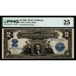 $2 1899 Blue Silver Certificates 256