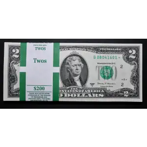 $2 2017-A. Green seal Small Size $2 Federal Reserve Notes 1941-B*