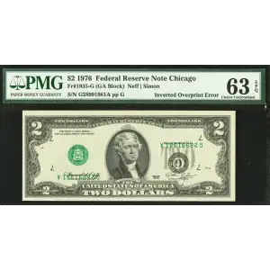 $2 1976 Green seal Small Size $2 Federal Reserve Notes 1935-E (2)