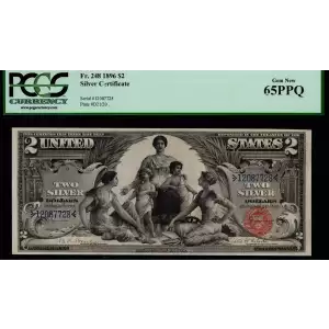 $2 1896 Small Red Silver Certificates 248