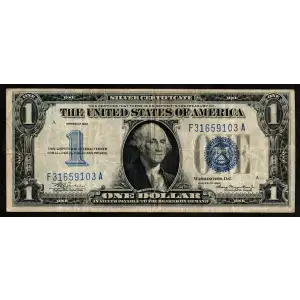 $1 1934 blue seal. Small Silver Certificates 1606 (2)