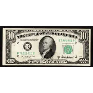 $10 1950-B.  Small Size $10 Federal Reserve Notes 2012-B (2)