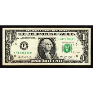 $1 2013 Green seal. Small Size $1 Federal Reserve Notes 3001-I