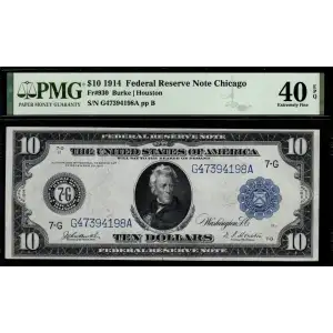 $10 1914 Blue Seal Federal Reserve Notes 930