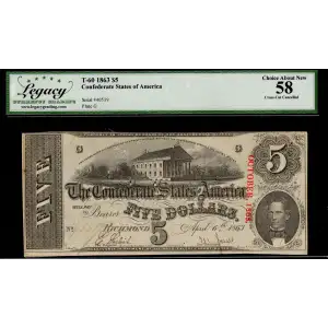 $5   Issues of the Confederate States of America CS-60
