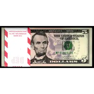 $5 2013  Small Size $5 Federal Reserve Notes 1996-F*
