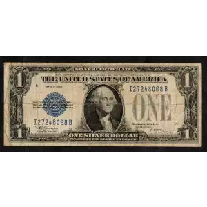 $1 1928-D blue seal. Small Silver Certificates 1604