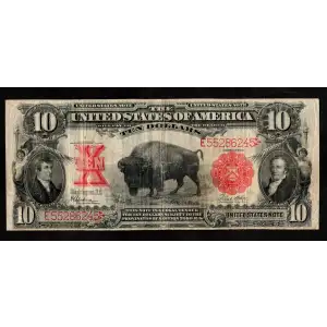 $10  Small Red, scalloped Legal Tender Issues 122