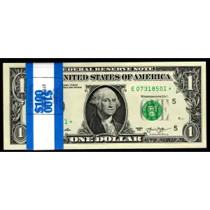 $1 2013 Green seal. Small Size $1 Federal Reserve Notes 3002-E*