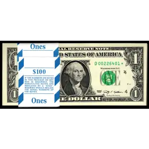 $1 2009 Green seal. Small Size $1 Federal Reserve Notes 3000-D*