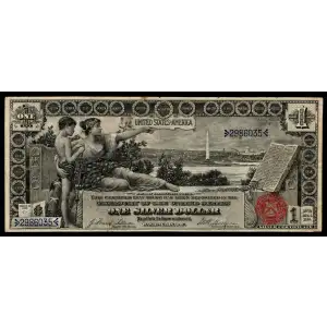 $1 1896 Small Red with rays Silver Certificates 224 (2)