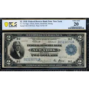 $2 1918  Federal Reserve Bank Notes 752