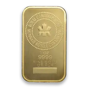 1oz Royal Canadian Mint Gold Bar